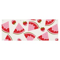 Pink Watermeloon Banner And Sign 8  X 3  by Sapixe