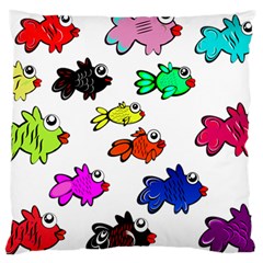 Fish Fishes Marine Life Swimming Water Large Cushion Case (Two Sides)