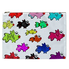Fish Fishes Marine Life Swimming Water Cosmetic Bag (xxl) by Sapixe