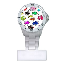 Fish Fishes Marine Life Swimming Water Plastic Nurses Watch by Sapixe