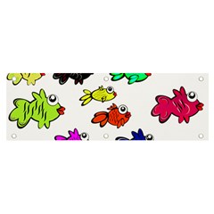 Fish Fishes Marine Life Swimming Water Banner And Sign 6  X 2 