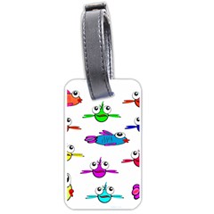 Fish Swim Cartoon Funnycute Luggage Tag (one Side)