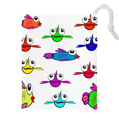 Fish Swim Cartoon Funnycute Drawstring Pouch (4xl)