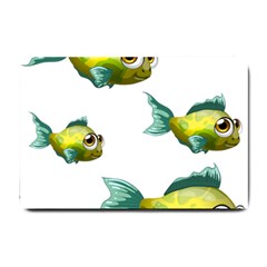 Fish Vector Green Small Doormat 