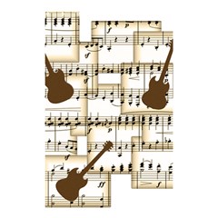 Music Paper Guitars Background Art Shower Curtain 48  X 72  (small) 