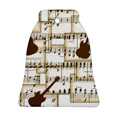 Music Paper Guitars Background Art Ornament (bell)