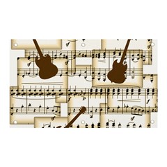 Music Paper Guitars Background Art Banner And Sign 5  X 3 