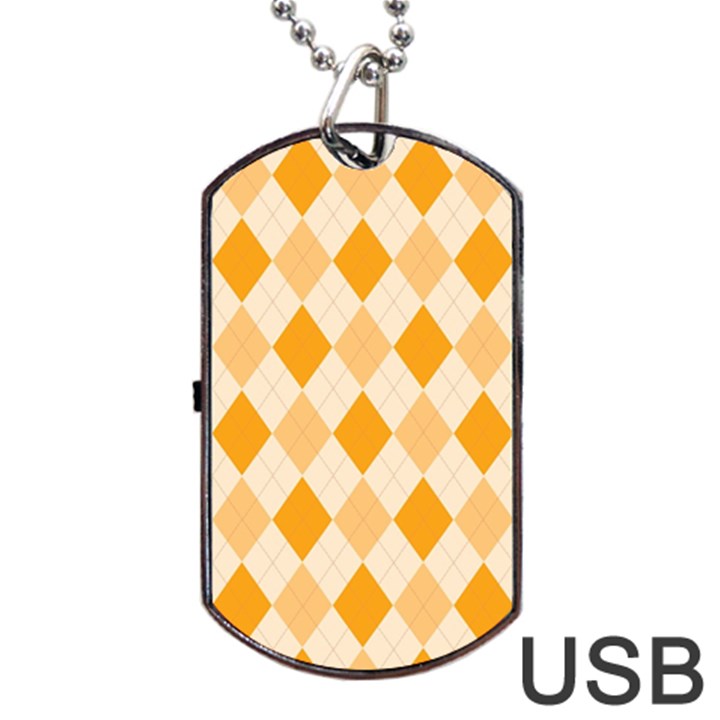 Argyle Dog Tag USB Flash (One Side)