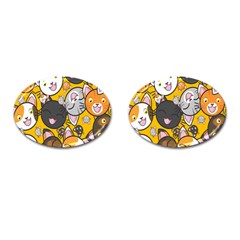 Cats Cufflinks (oval) by nateshop