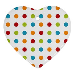 Polka-dots Heart Ornament (two Sides) by nateshop