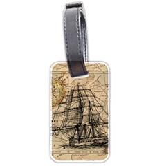 Ship Map Navigation Vintage Luggage Tag (two Sides)