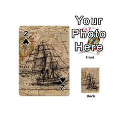 Ship Map Navigation Vintage Playing Cards 54 Designs (mini) by Sapixe