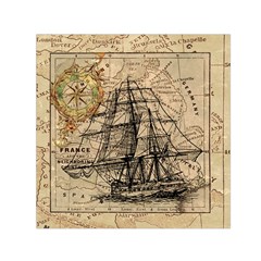 Ship Map Navigation Vintage Square Satin Scarf (30  X 30 )