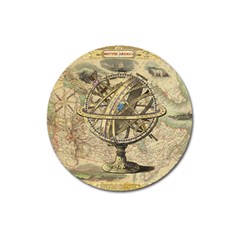 Map Compass Nautical Vintage Magnet 3  (round) by Sapixe