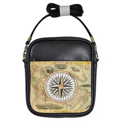 Map Vintage Nautical Collage Girls Sling Bag