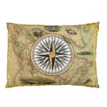 Map Vintage Nautical Collage Pillow Case (Two Sides) Front