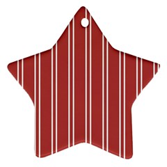 Stripes-red Star Ornament (Two Sides)