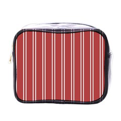 Stripes-red Mini Toiletries Bag (one Side) by nateshop