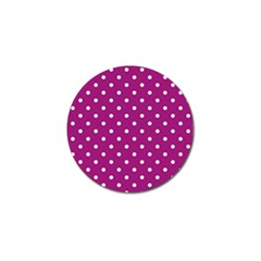 Polka-dots-purple White Golf Ball Marker (4 Pack) by nateshop