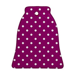 Polka-dots-purple White Bell Ornament (two Sides) by nateshop