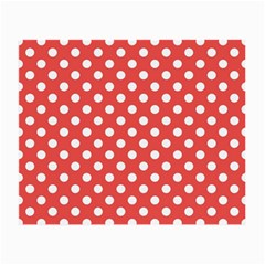 Polka-dots-red White,polkadot Small Glasses Cloth by nateshop
