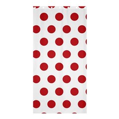 Polka-dots-white Red Shower Curtain 36  X 72  (stall)  by nateshop