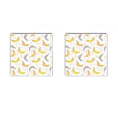 Seamless Stylish Pattern-with-fresh-yellow-bananas-background Cufflinks (square) by Wegoenart