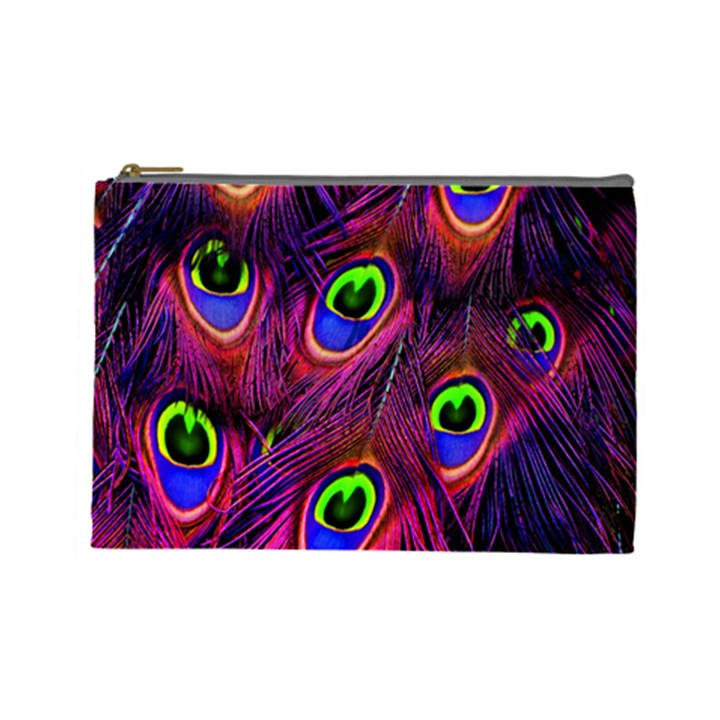 Peacock-feathers Cosmetic Bag (Large)