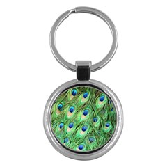 Peacock-green Key Chain (round)