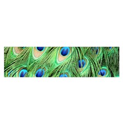 Peacock-green Oblong Satin Scarf (16  X 60 ) by nateshop