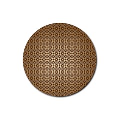Background-chevron Chocolate Rubber Coaster (round) by nateshop