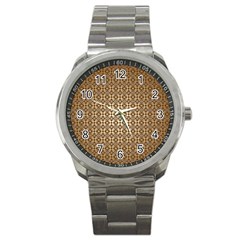 Background-chevron Chocolate Sport Metal Watch by nateshop