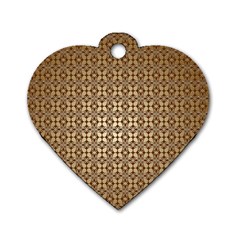 Background-chevron Chocolate Dog Tag Heart (two Sides) by nateshop