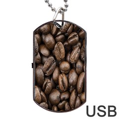 Black Coffe Dog Tag Usb Flash (one Side)