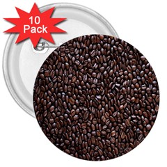 Coffee-beans 3  Buttons (10 Pack)  by nateshop