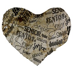 Graduation Large 19  Premium Flano Heart Shape Cushions by nateshop