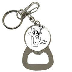 Cartoon Head Talking Drawing Tshrt Bottle Opener Key Chain by dflcprintsclothing