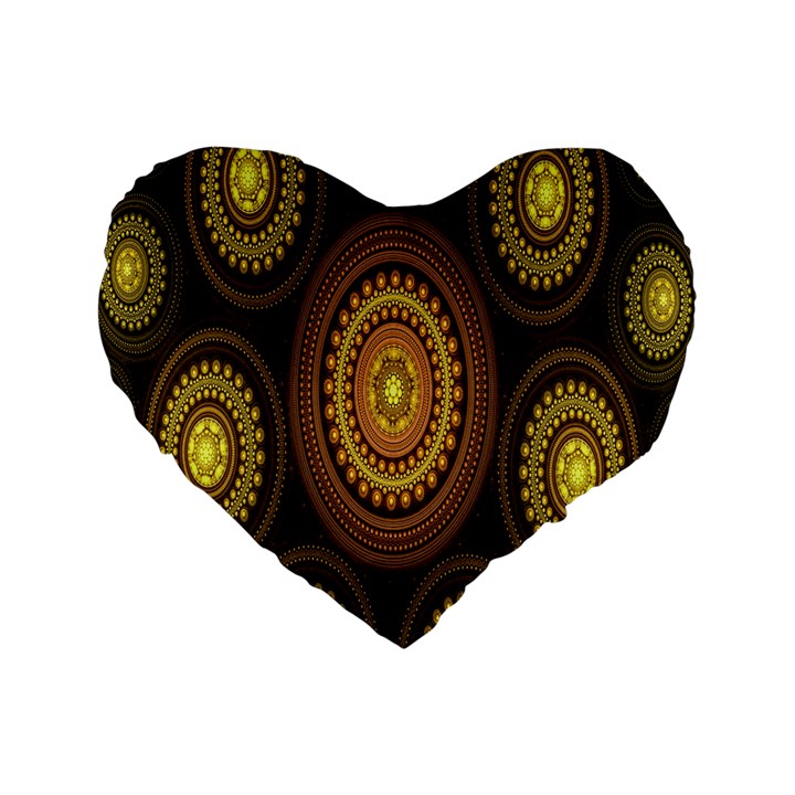 Fractal Standard 16  Premium Heart Shape Cushions