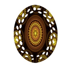 Fractal Oval Filigree Ornament (two Sides) by nateshop
