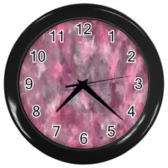 Abstract-pink Wall Clock (black)