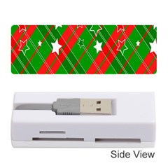 Background-green Red Star Memory Card Reader (stick) by nateshop