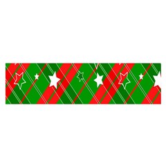 Background-green Red Star Oblong Satin Scarf (16  X 60 ) by nateshop