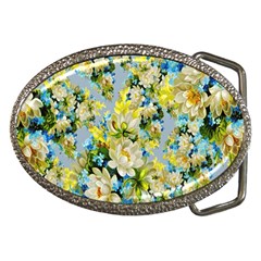 Background-flower White Belt Buckles