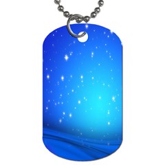 Background-blue Star Dog Tag (two Sides) by nateshop