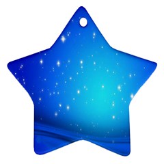 Background-blue Star Star Ornament (two Sides) by nateshop