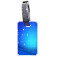 Background-blue Star Luggage Tag (two Sides) by nateshop