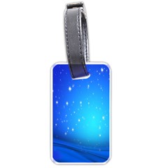 Background-blue Star Luggage Tag (one Side) by nateshop