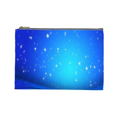 Background-blue Star Cosmetic Bag (large) by nateshop