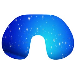 Background-blue Star Travel Neck Pillow by nateshop