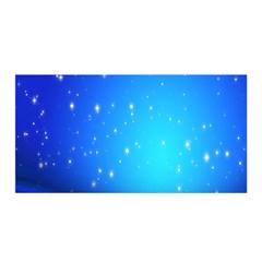 Background-blue Star Satin Wrap 35  X 70 